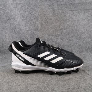 Adidas Shoes Youth 6 Baseball Cleats Icon Bounce Black White Sport Athletic Boys